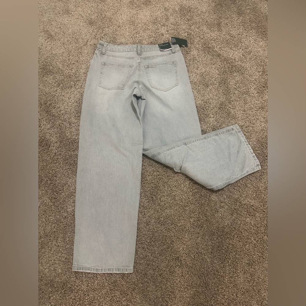 NWT Wild Fable Women's Mid Rise 90's Relaxed Straight Jeans Gray/Light-Blue - Picture 2 of 8